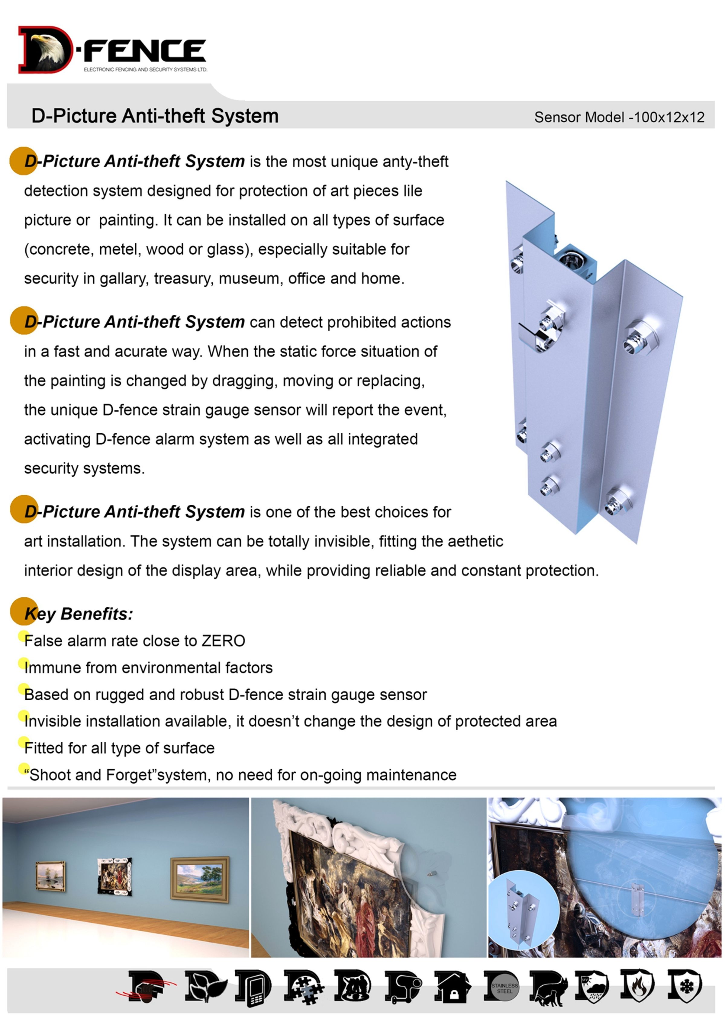 D-Picture catalogue overview page: description, key benefits and three gallery renders